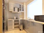 小厨房银色橱柜装修效果图片