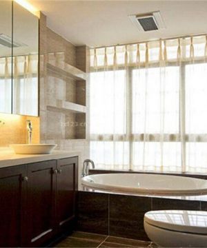 最新现代中式卫生间浴室浴室柜装修图片