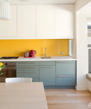 2023现代美式风格90小户型厨房橱柜装修样板房