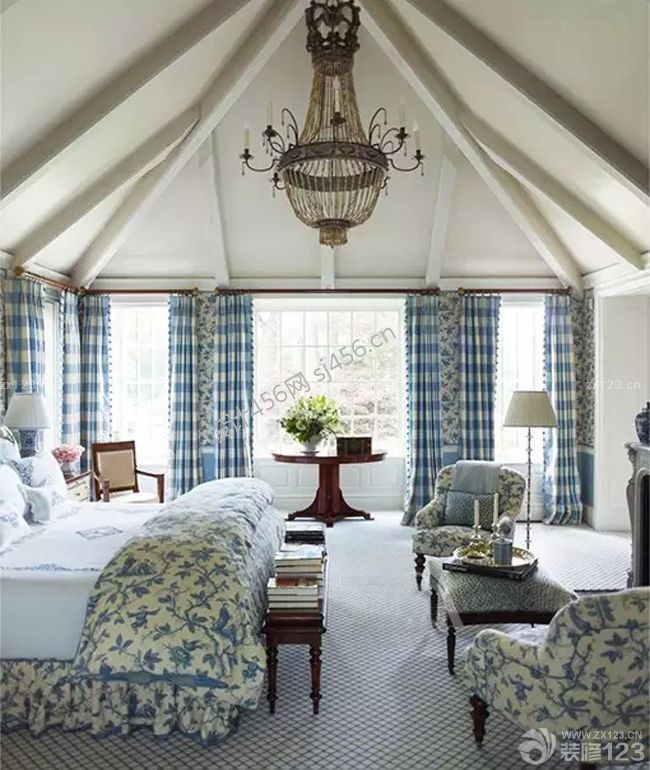 20平米卧室尖顶装修效果图