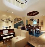 特色欧式家装客厅餐厅吊顶设计装修效果图片