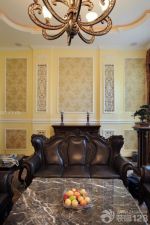 新古典风格客厅沙发背景墙装修效果图片大全
