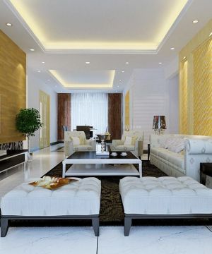 2025最新现代家装客厅餐厅吊顶设计装修效果图片