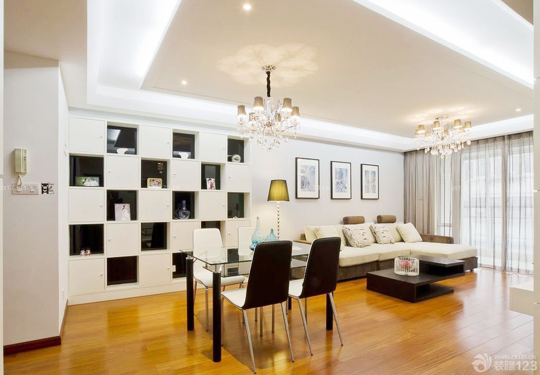 2025现代风格家装图片客厅连餐厅