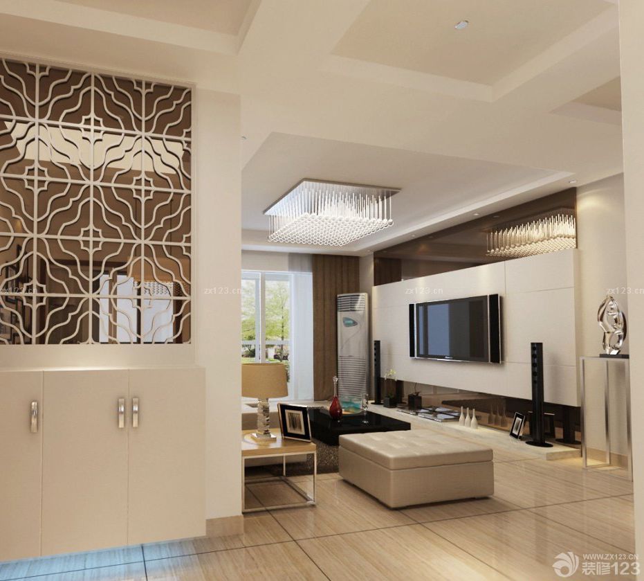 最新现代家居90平两室两厅简约客厅装修图片