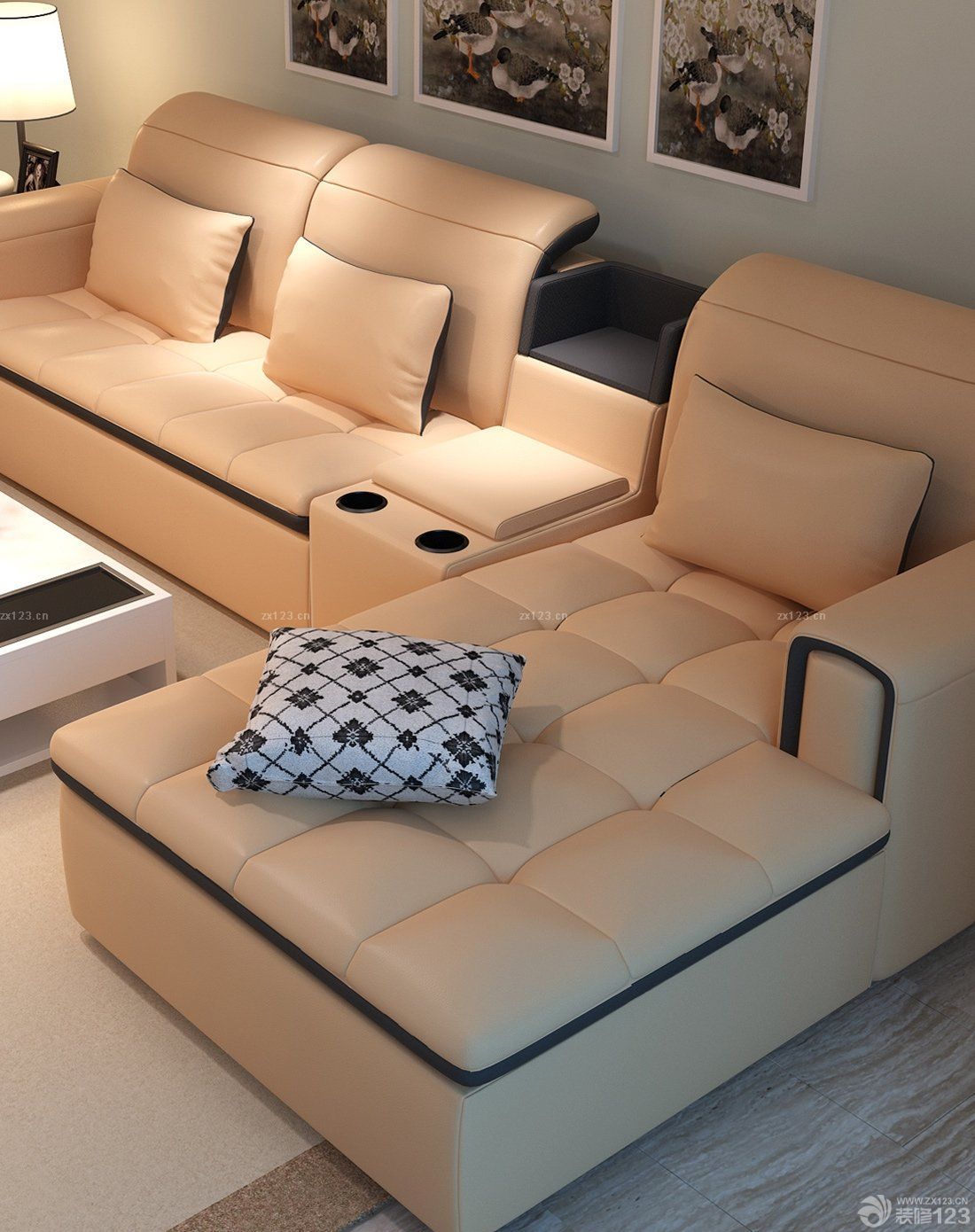 2023最新小户型客厅沙发背景墙效果图片