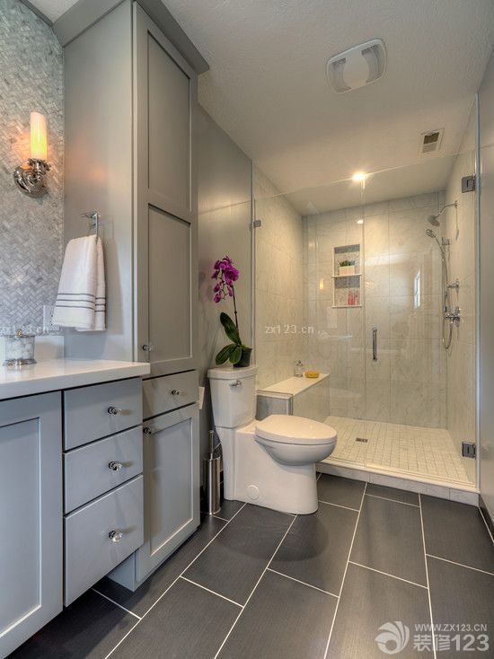 90平米小户型卫生间玻璃隔断门装修图片大全