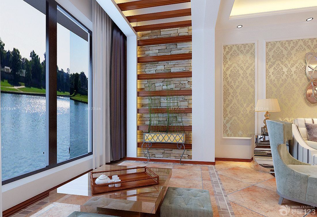 现代风格客厅阳台装修效果图大全2025图片