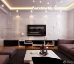 2025现代风格家装90平两室两厅简约客厅电视墙装修图
