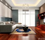 现代90平两室两厅简约家居客厅装修效果图片2025