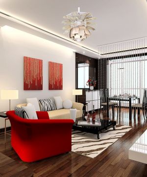 最新中式混搭设计风格别墅客厅装修效果图