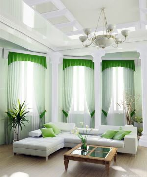 我的世界别墅绿色窗帘装修设计效果图欣赏