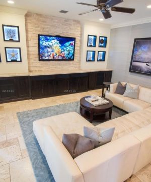 2023最新小户型客厅装饰客厅电视背景墙壁画效果图