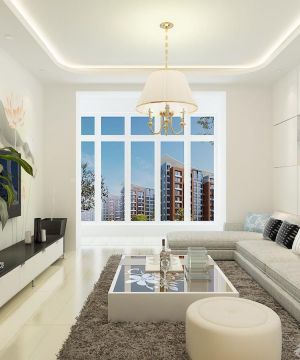 最新现代家装风格90平两室两厅简约客厅背景墙装修图片