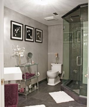 美式家装风格90平米小户型卫生间墙面装修效果图