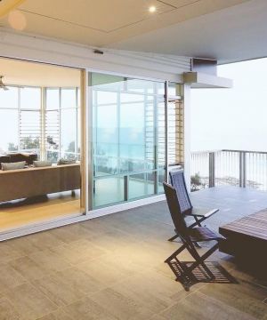 特色现代风格家装客厅阳台装修效果图大全2023图片
