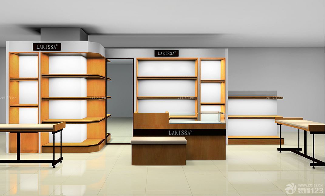 商场鞋柜产品展示柜装修效果图2025款
