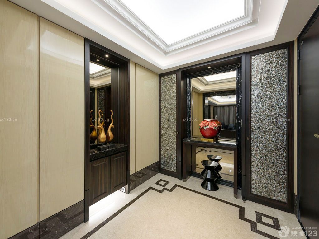 简约欧式风格进门鞋柜装修效果图2025