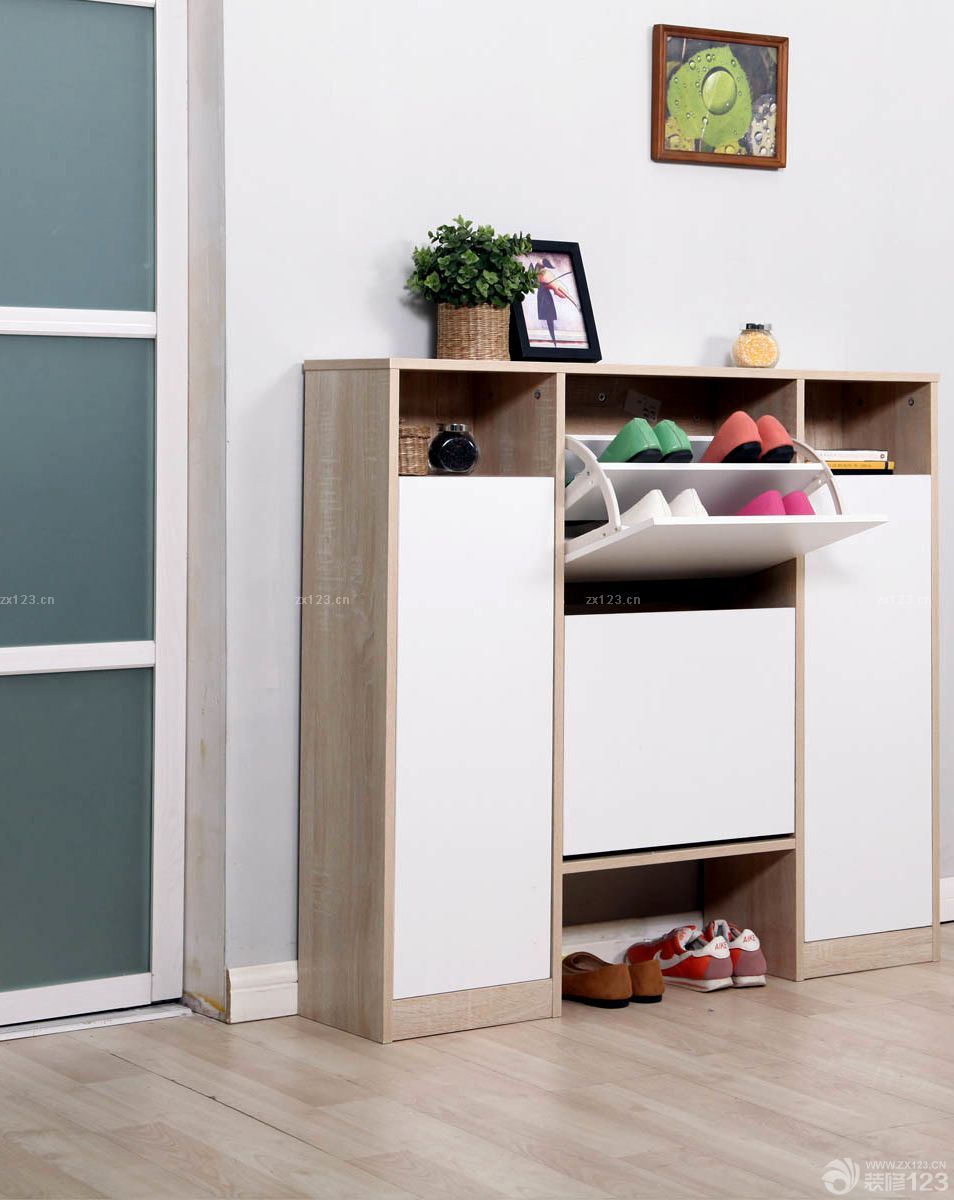 最新中式简约鞋柜装修效果图2025款