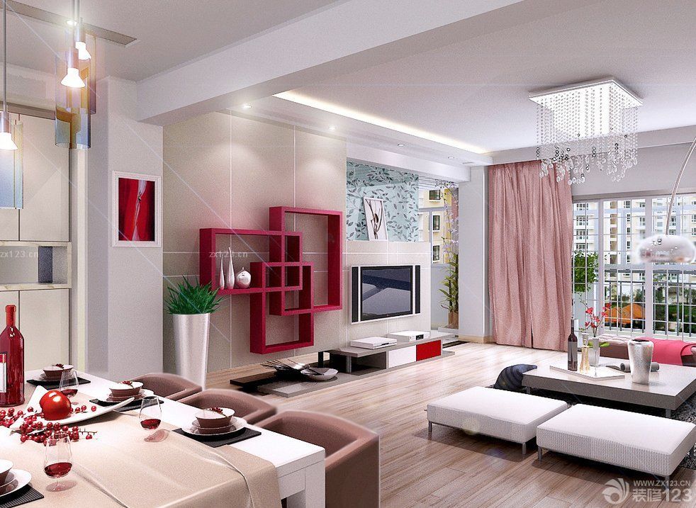 家装客厅墙面置物架装修效果图片大全2025图片