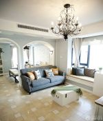 简欧风格家装客厅飘窗装修效果图2025