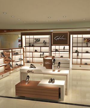 商场产品展示柜鞋柜装修效果图2025款