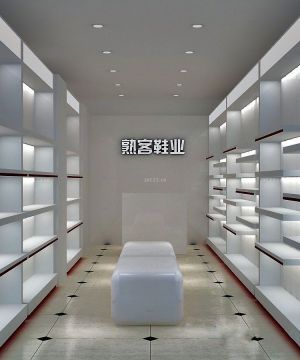 商场鞋店鞋柜装修效果图2025款