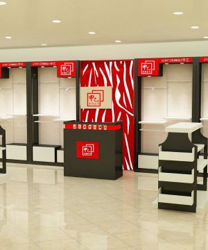 商场简约设计风格鞋柜装修效果图2025款