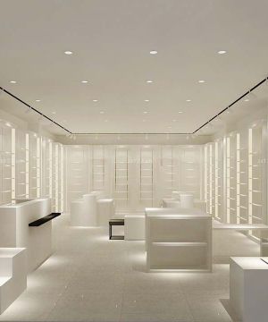 商场鞋柜现代简约装修风格效果图2025款