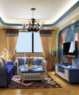  2025家装客厅设计窗帘装修效果图大全2025图片