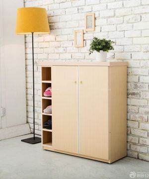 中式简约鞋柜摆放装修效果图2025款