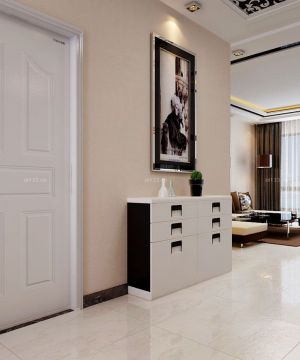 最新现代中式简约鞋柜装修效果图2025款