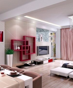 家装客厅墙面置物架装修效果图片大全2025图片