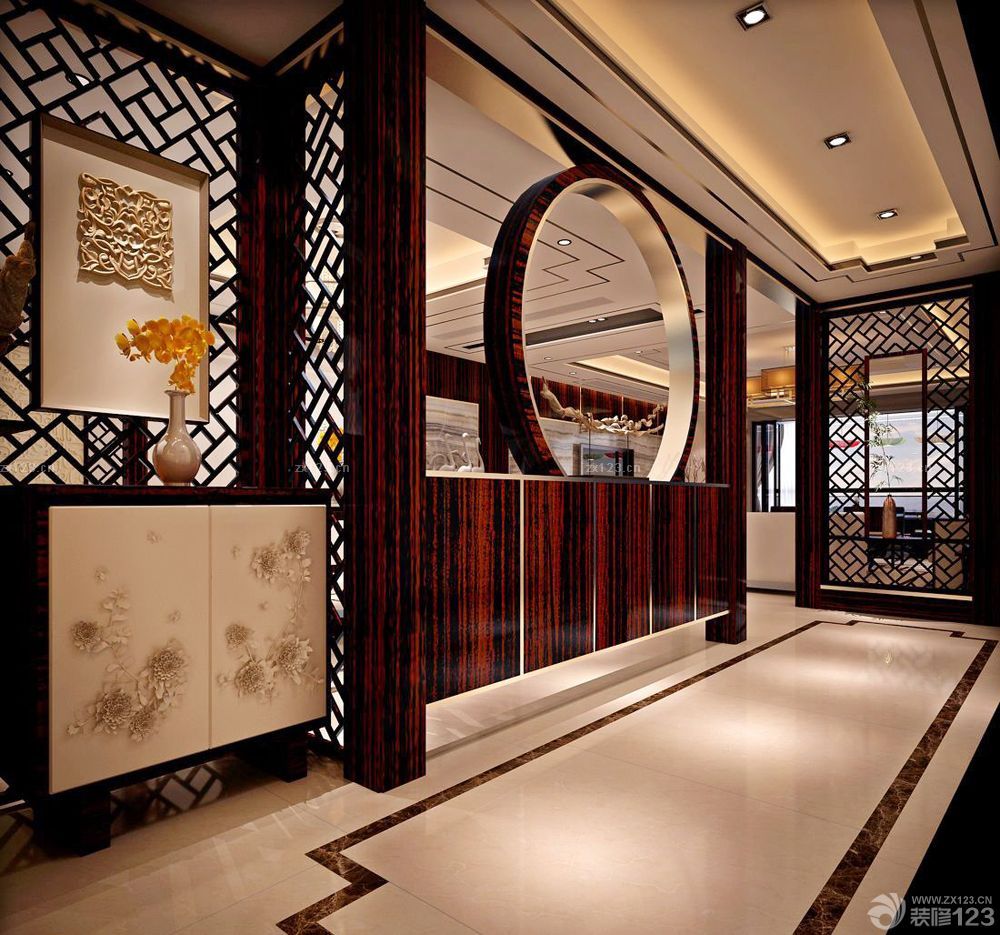 2025中式风格鞋柜装修效果图