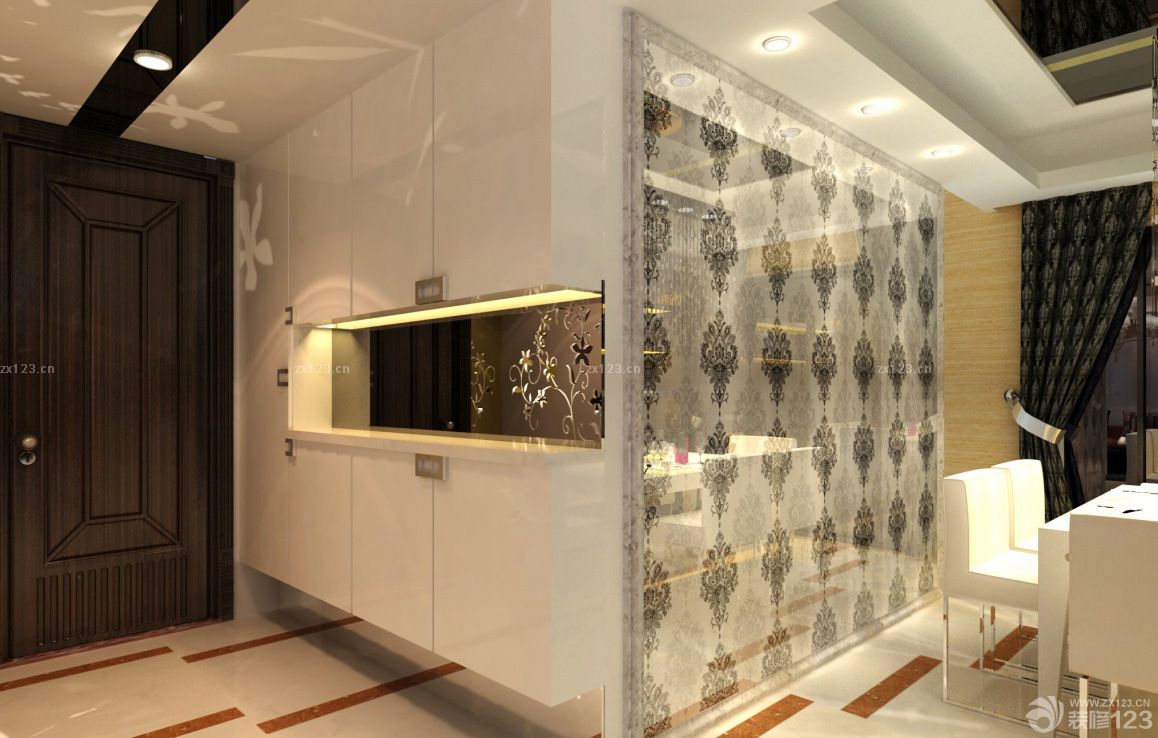 现代风格家装墙壁鞋柜装修效果图欣赏