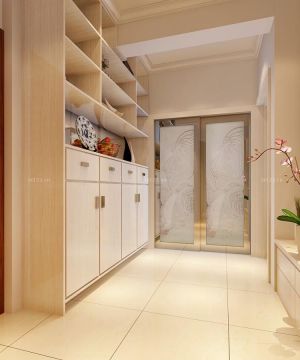 最新现代家装入门鞋柜镂空隔断装修效果图欣赏