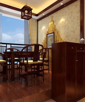 中式风格小鞋柜装修效果图片2025款