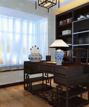 最新140平米中式书房家具装修效果图欣赏