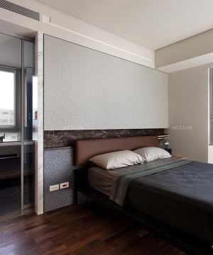现代设计90平米小户型浪漫的主卧室卫生间装修效果图
