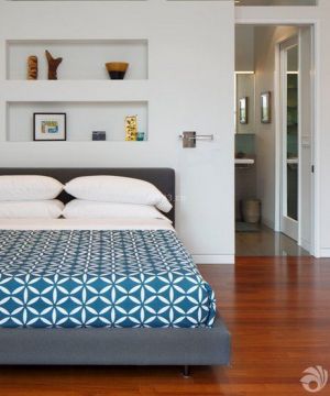 2023最新美式风格家装90平米小户型浪漫的主卧室卫生间装修效果图