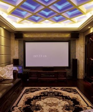 2025现代欧式客厅家庭影院装修效果图片大全