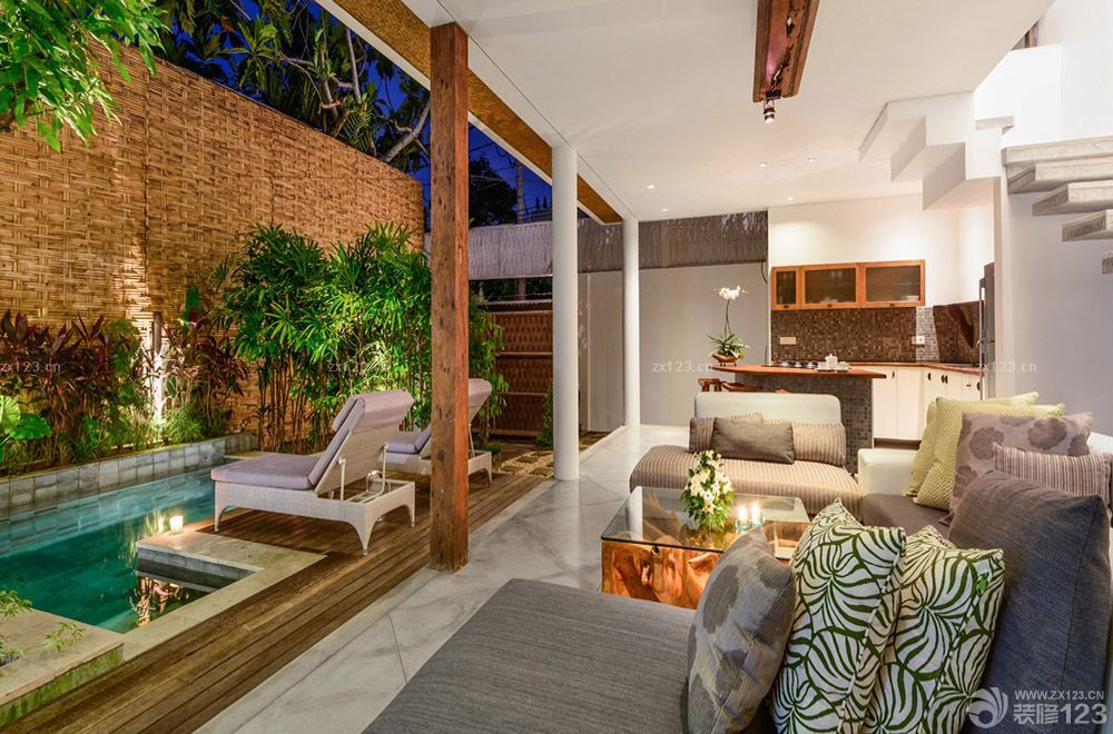 别墅装修图片农村小别墅花园最新设计装潢效果图大全农村小型别墅阳台