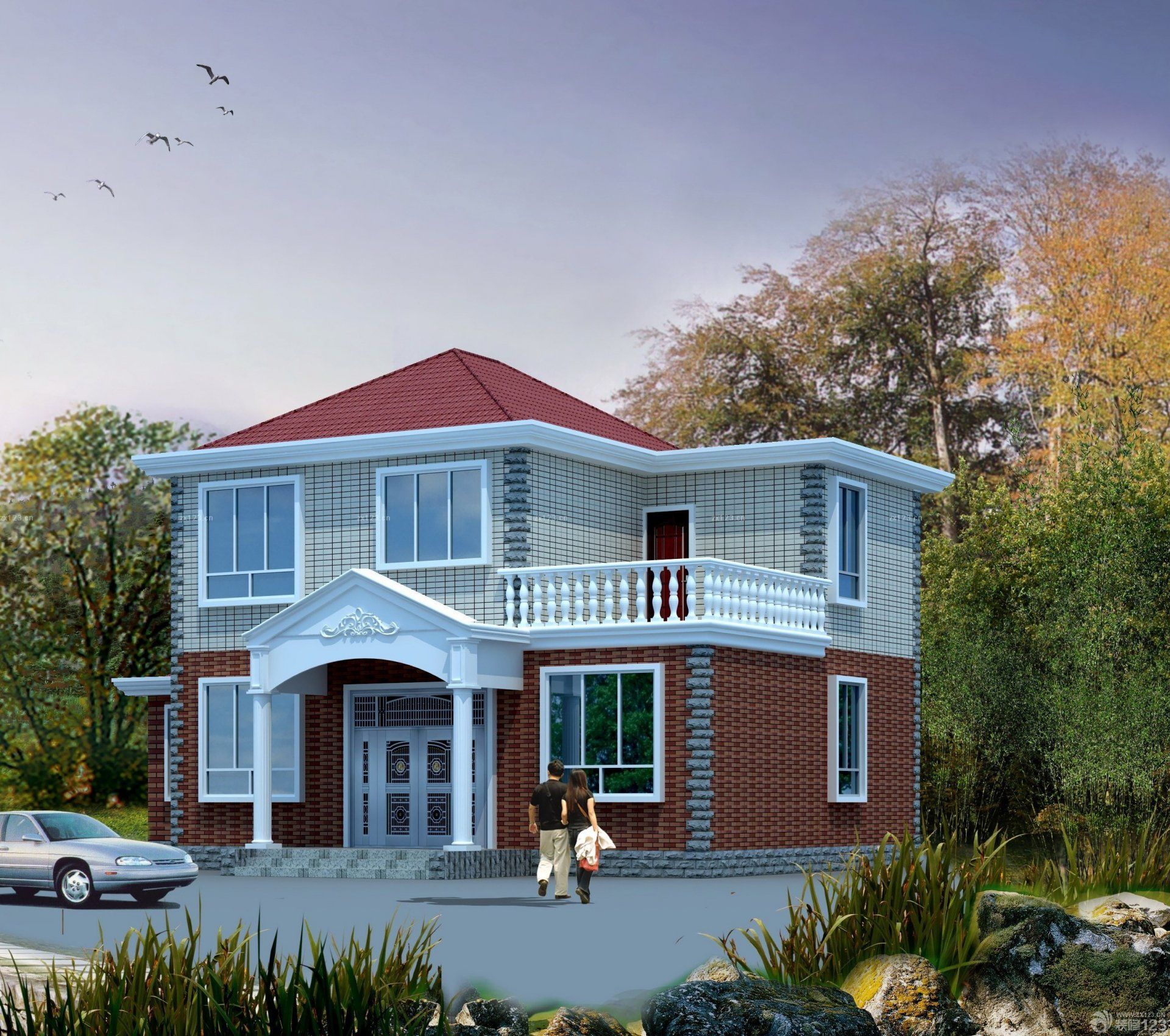 2025最新农村自建现代别墅外观设计图