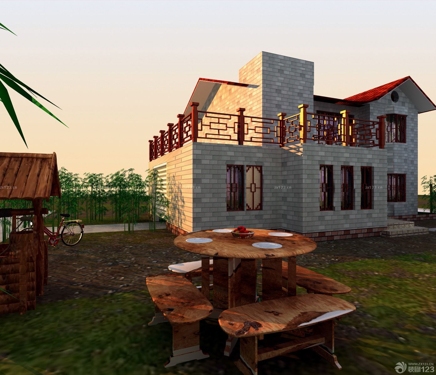 农村自建别墅花园装修效果图片欣赏2025