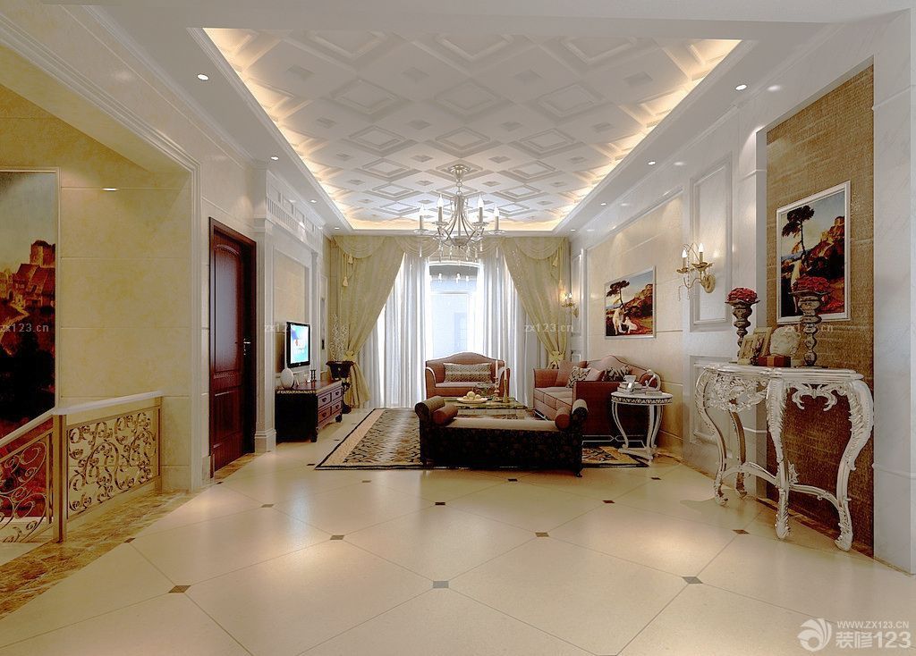 2025最新欧式风格墙画装饰画客厅装修效果图片