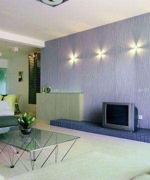 2023现代中式风格客厅电视墙设计装修效果图片