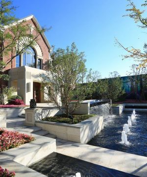 最新别墅花园欧式喷泉装修效果图欣赏