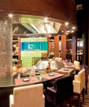 最新日式风格饭店装修设计效果图2025