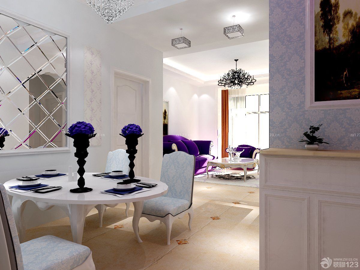 简欧小户型餐桌椅子装修效果图2025