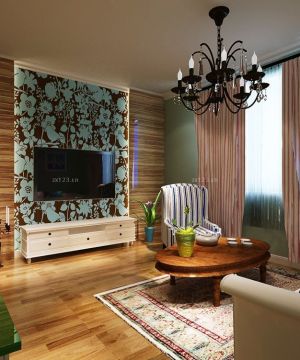 2023特色小房型客厅木质茶几装修效果图欣赏